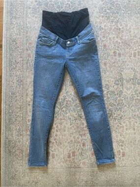 GAP Skinny Maternity Jeans in Blue with Black Belly Panel